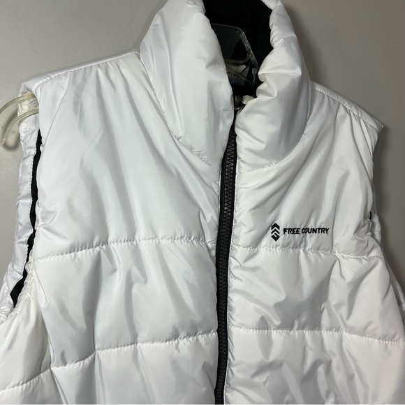 Free Country white and black puffer vest sz XL down alternative athletic - Picture 9 of 10